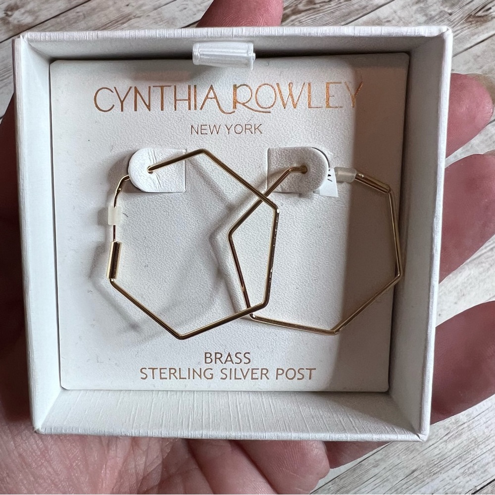 Cynthia Rowley NWT brass earrings